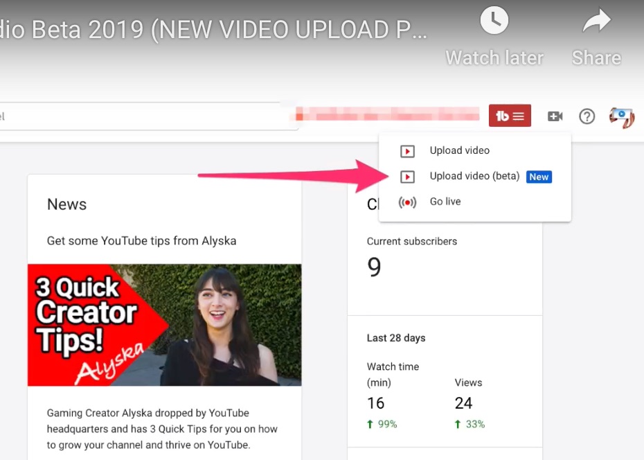 How To Upload A Video On YouTube Studio Beta